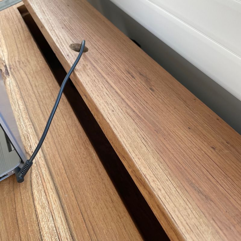 Reciklirano drvo, metalne noge - uredski stol 160x60x75 cm