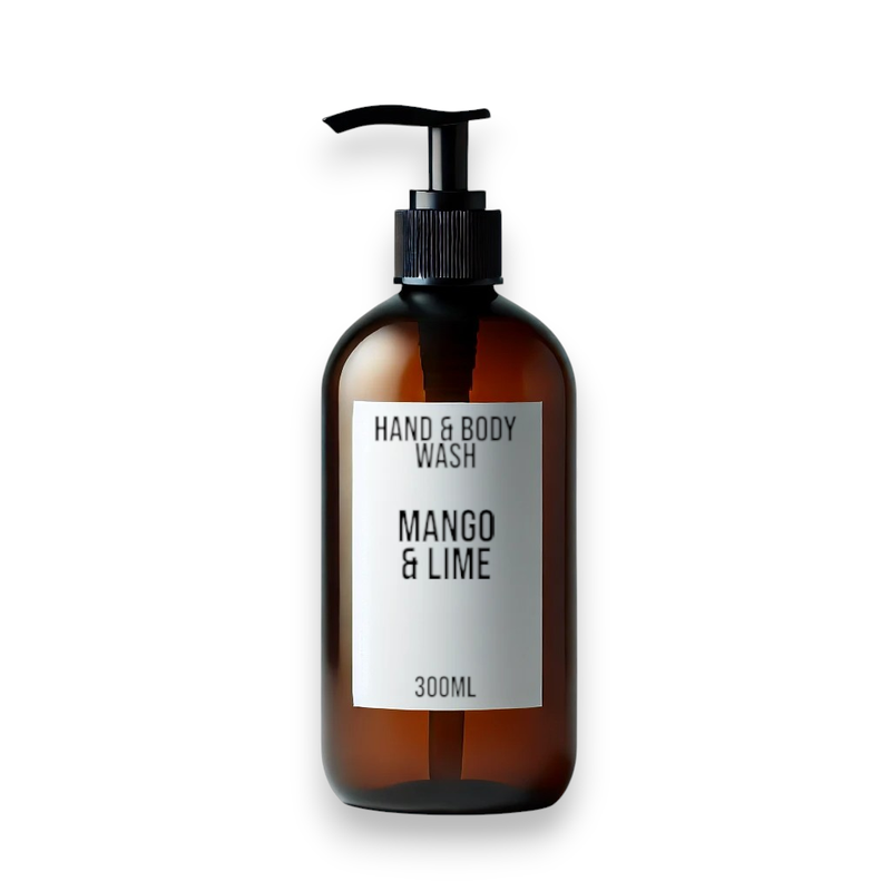Gel za Tuširanje za Ruke i Tijelo 300ml - Bez Etikete - Mango i Limeta