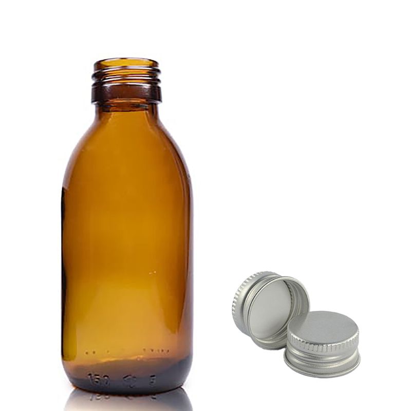 150ml Jantarna Staklena Farmaceutska Boca - Bez Čepa