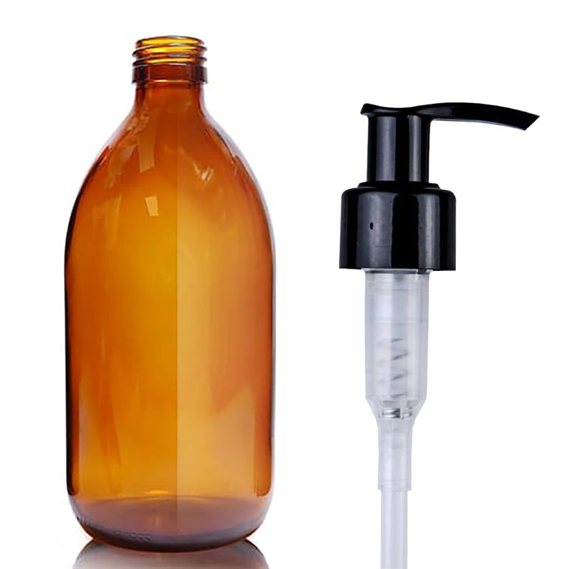 Jantarna Staklena Farmaceutska Boca 500ml- Bez Čepa