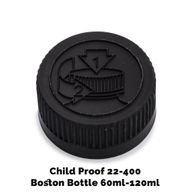 Čep za Jantarnu Boston Bocu CR 22mm (120ml) – Crna Plastična