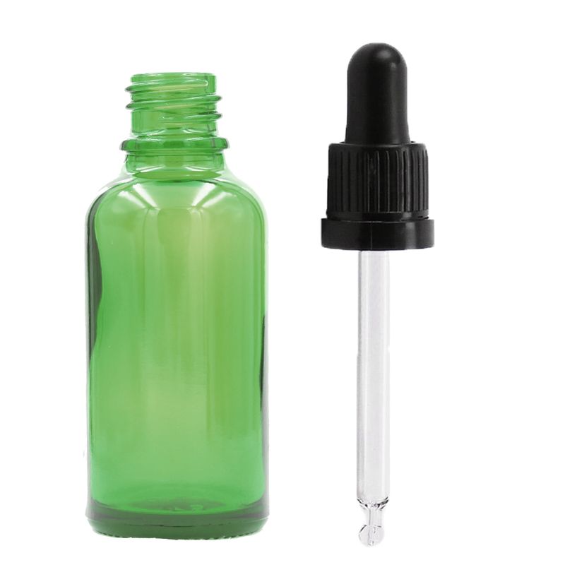 Zelena Staklena Bočica za Pipetu 50ml - Bez Čepa