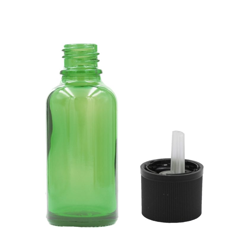 Zelena Staklena Bočica za Pipetu 30ml - Bez Čepa
