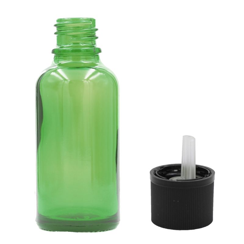 Zelena Staklena Bočica za Pipetu 100ml - Bez Čepa