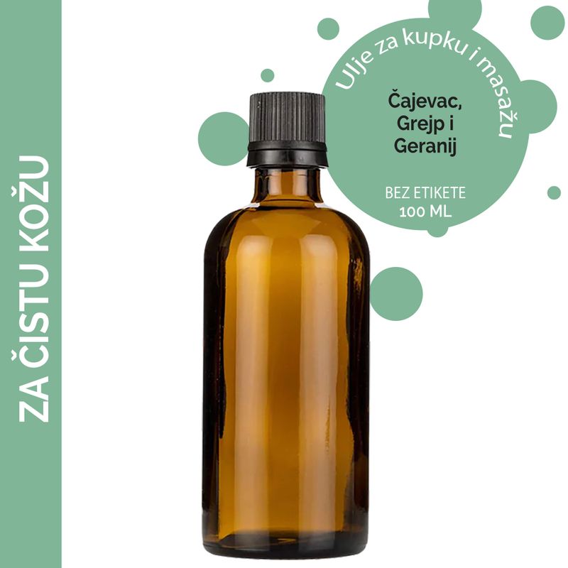Ulje za Masažu za Čistu Kožu - 100ml - Bez Etikete