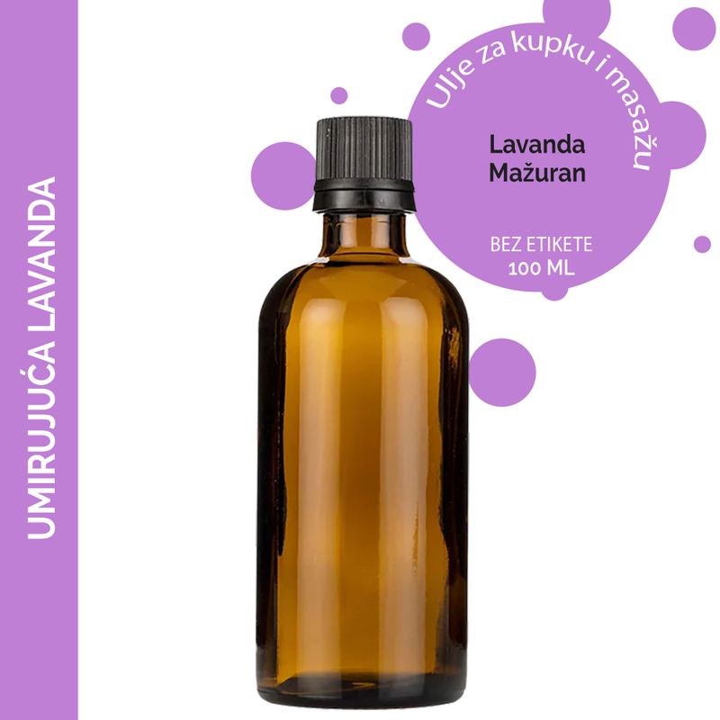 Lavanda Ulje za Masažu - 100ml - Bez Etikete