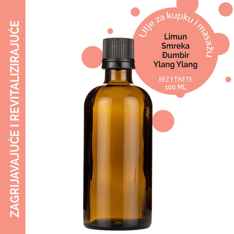 Zagrijavajuće i Osnažujuće Ulje za Masažu - 100ml - Bez Etikete