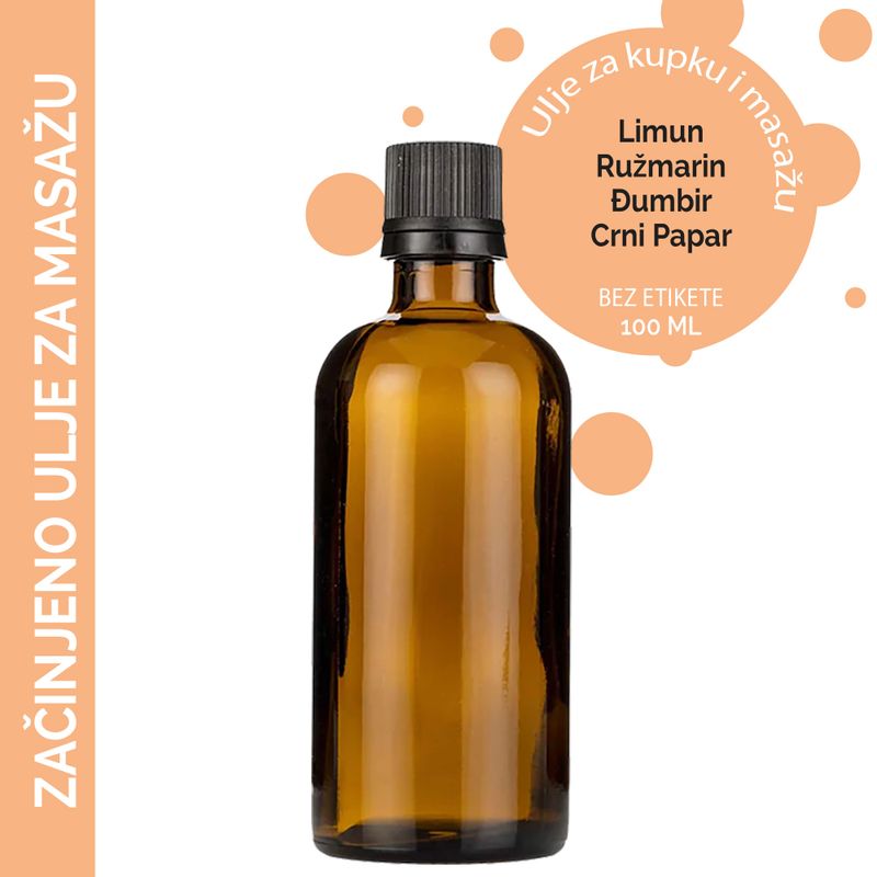 Začinjeno Ulje za Masažu - 100ml - Bez Etikete