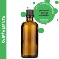 Svježi Pepermint  Ulje za Masažu - 100ml - Bez Etikete