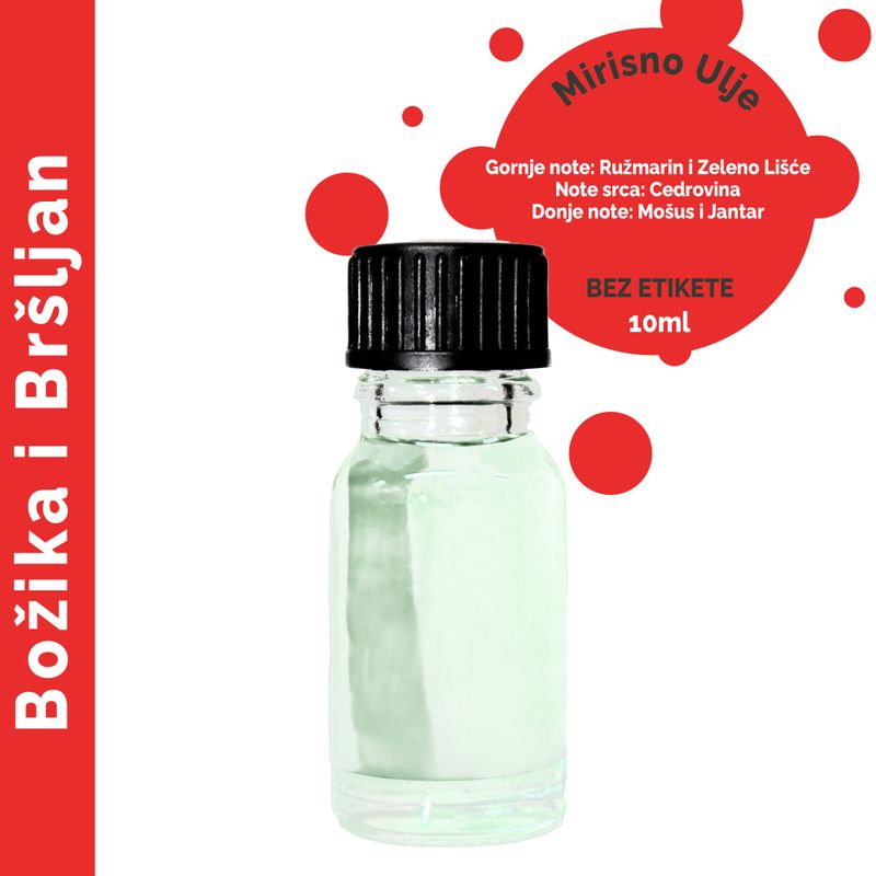 Božika i Bršljan Mirisno Ulje 10ml - Bez Etikete