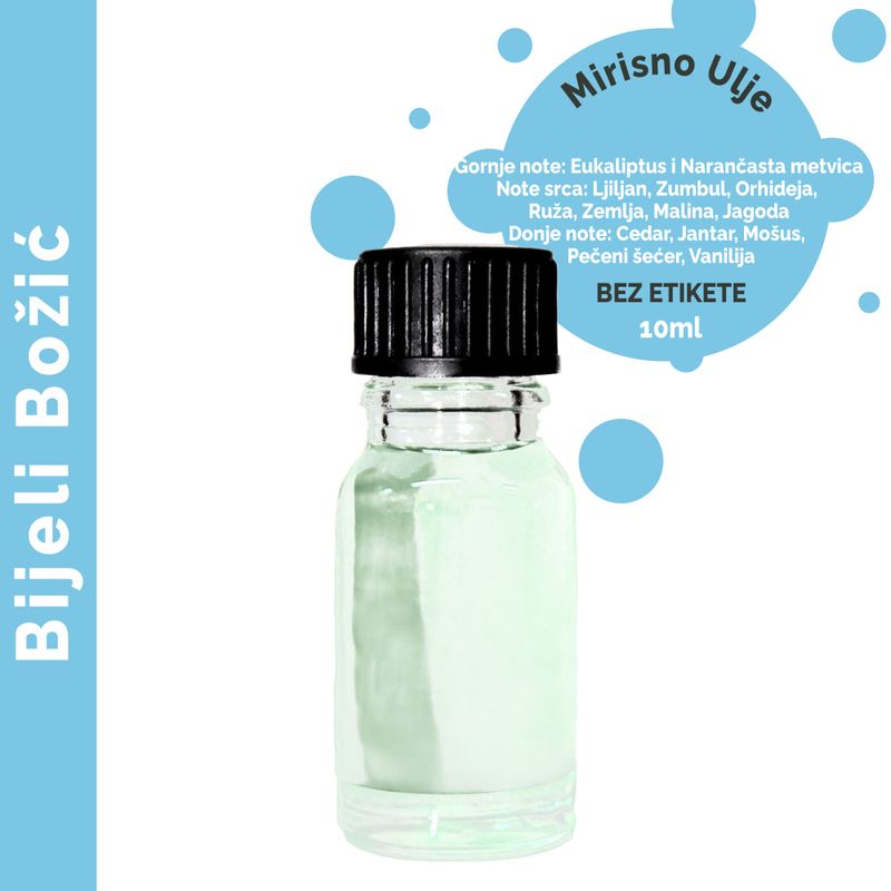 Bijeli Božić Mirisno Ulje 10ml - Bez Etikete