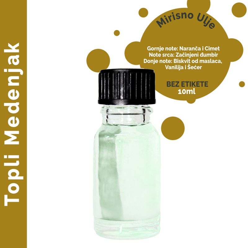 Topli Medenjak Mirisno Ulje 10ml - Bez Etikete