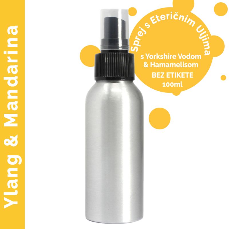 100ml Sprej s Eteričnim Uljima Ylang Ylang & Mandarina - Bez Etikete