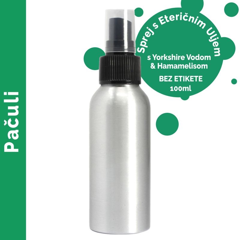 100ml Sprej s Eteričnim Uljem Pačuli - Bez Etikete