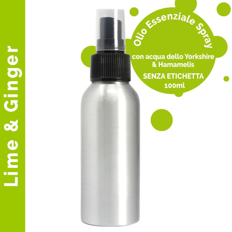 100ml Sprej s Eteričnim Uljima Limeta i Đumbir - Bez Etikete