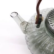 Stakleni Čajnik s Filterom - Rebrasti Biser Ugljen - 950ml
