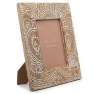 Veliki Okvir za Sliku od Drva Manga (za 13x18cm) 28x23x2cm - Buda - Bijela
