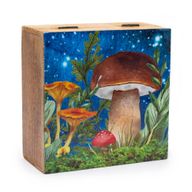 Velika Kvadratna Kutija 15x17,5x8cm - Dizajn Gljiva, Petrolej Boja