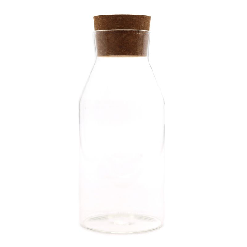 Staklena Boca s Čepom od Pluta - Prozirna - 20cm