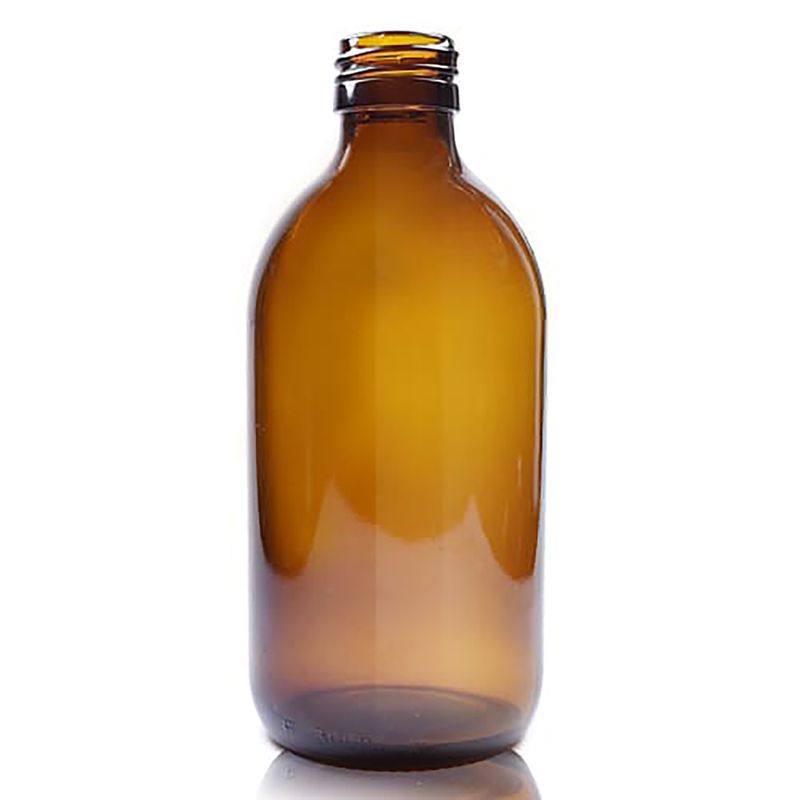 Jantarna Staklena Farmaceutska Boca 300ml- Bez Čepa