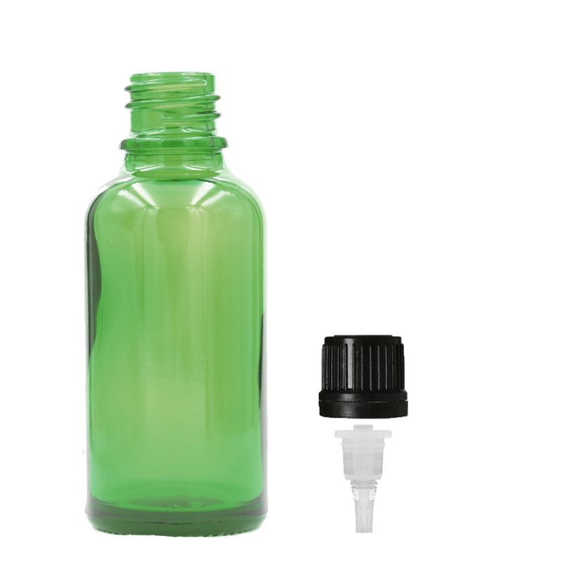 Zelena Staklena Bočica za Pipetu 50ml - Bez Čepa