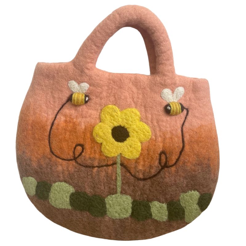 Filcana Torba s Motivima Suncokreta i Pčela - 35x27cm