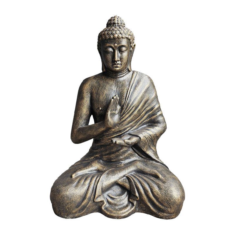 Veliki Antikni Zlatni Buda u Meditaciji u Stupi - 1,5m