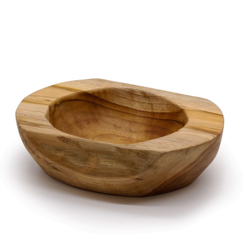 Velika Zdjela od Tikovine Prirodnog Oblika - 25x7cm