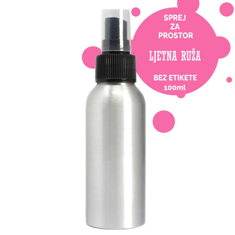 100ml Sprej za Prostor - Ljetna Ruža - Bez Etikete