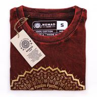 Majica Kratkih Rukava "Stone Washed" (S) – Mandala – Kestenjasta