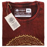 Majica Kratkih Rukava "Stone Washed" (XL) – Hamsa – Kestenjasta