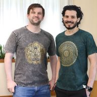 Majica Kratkih Rukava "Stone Washed" (M) – Hamsa – Tamnosiva