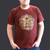 Majica Kratkih Rukava "Stone Washed" (XL) – Hamsa – Kestenjasta
