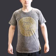 Majica Kratkih Rukava "Stone Washed" (S) – Čakra – Tamnosiva