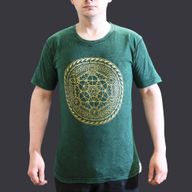 Majica Kratkih Rukava "Stone Washed" (S) – Čakra – Zelena