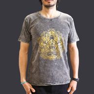 Majica Kratkih Rukava "Stone Washed" (M) – Hamsa – Tamnosiva