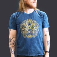 Majica Kratkih Rukava "Stone Washed" (L) – Hamsa – Plava
