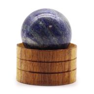 Kugla od Prirodnog Kristala 40mm – Afganistanski Lapis s Postoljem