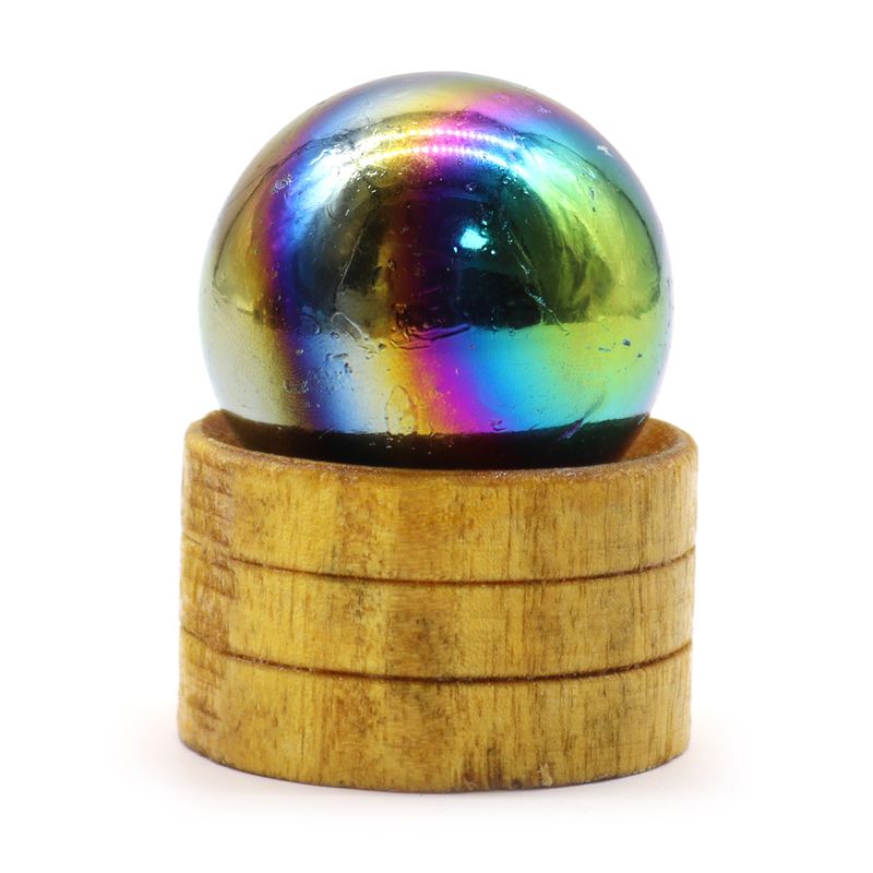 Kugla od Prirodnog Kristala 40mm – Aura Ametista s Postoljem