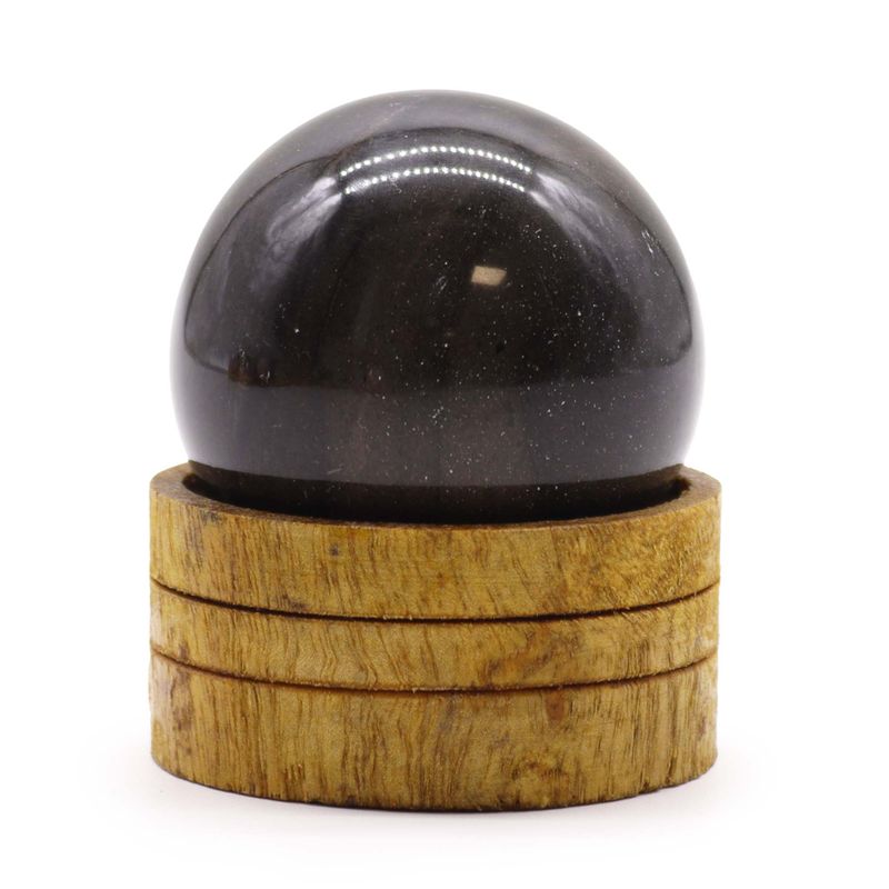 Kugla od Prirodnog Kristala 50 mm – Oceanski Ahat s Postoljem