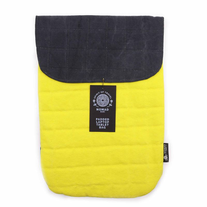 Podstavljena Futrola za Laptop – Žuta – 14oz Stonewash