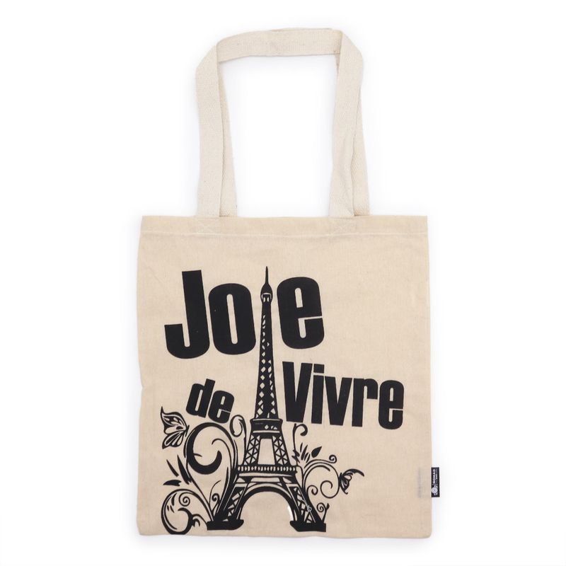Ikonična Basic Platnena Vrećica - Joie de Vivre (40x36cm) - Prirodna 4oz
