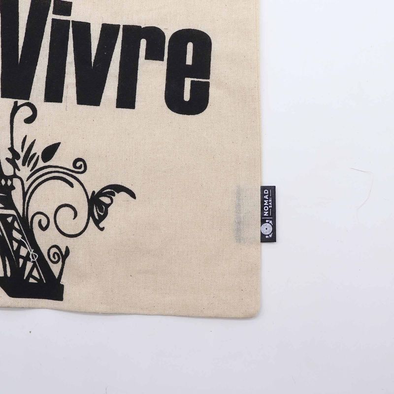 Ikonična Basic Platnena Vrećica - Joie de Vivre (40x36cm) - Prirodna 4oz