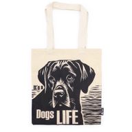 Ikonična Basic Platnena Vrećica - Dog's Life (40x36cm) - Prirodna 4oz