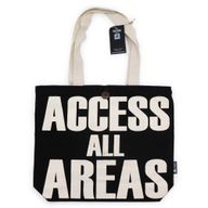 Ikonična Klasična Platnena Vrećica - ACCESS ALL AREAS (36x43x10cm) - Crna Prirodna 10oz