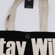 Ikonična Classic Platnena Vrećica - Stay Wild, Mood Child (36x43x10cm) - Crna Prirodna 10oz