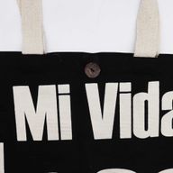 Ikonična Klasična Platnena Vrećica - Mi Vida Loca (36x43x10cm) - Crna Prirodna 10oz