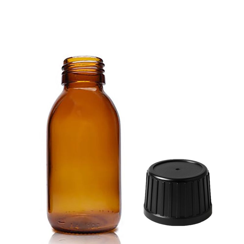 100ml Jantarna Staklena Farmaceutska Boca - Bez Čepa