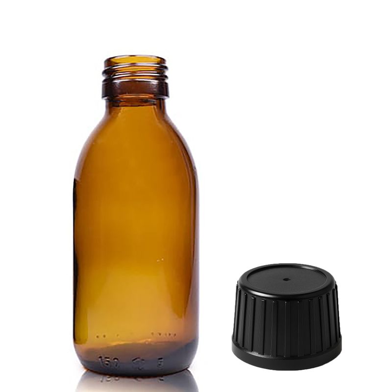 150ml Jantarna Staklena Farmaceutska Boca - Bez Čepa