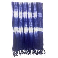Boho Java Umjetnički Šal - Indigo Pruge - 62x200cm